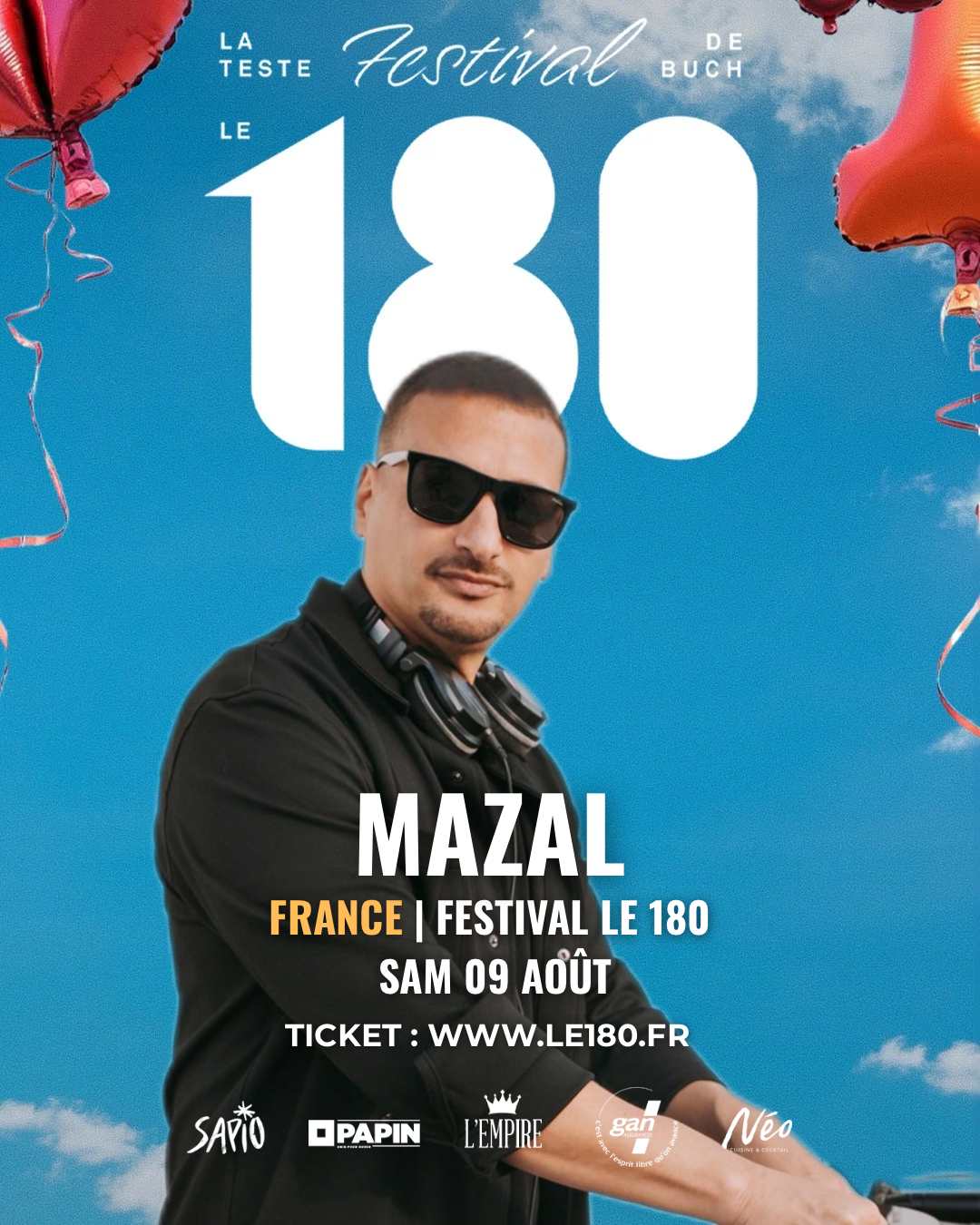 RDV au 180 Festival le 9 août